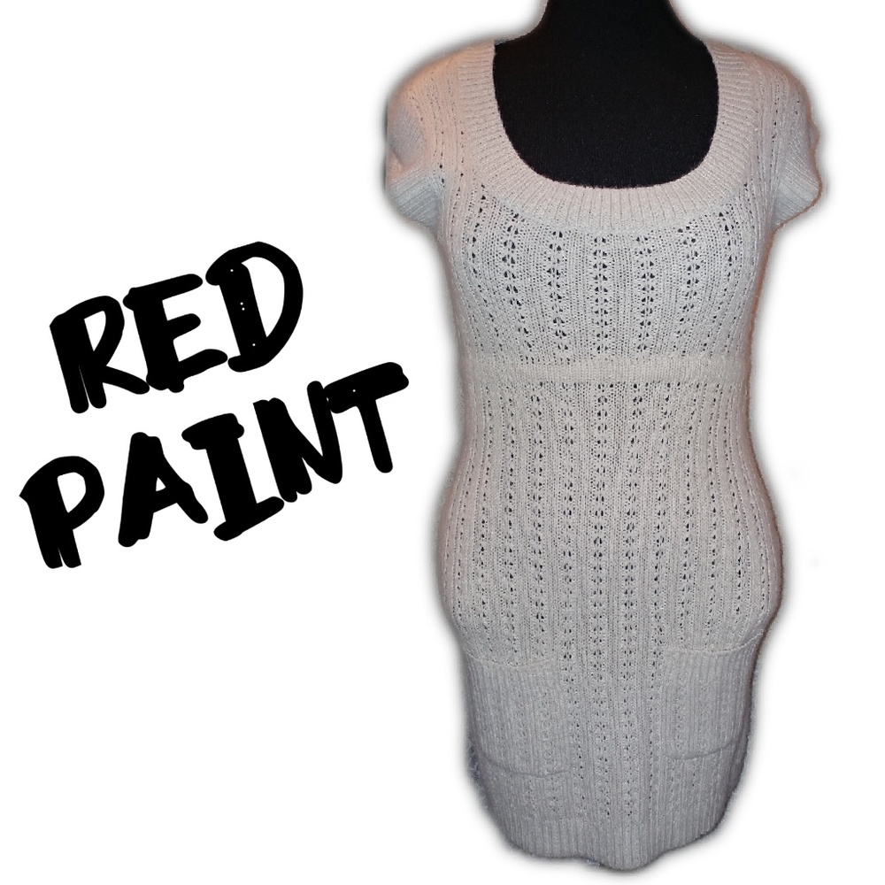 RED PAINT Sweater Dress